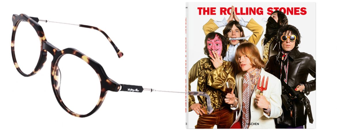 couverture et lunettes the rolling stones opal printemps rock n roll