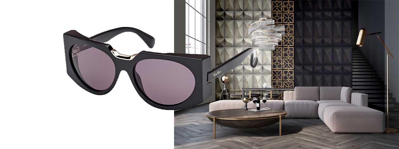 Salon Minima et lunettes Max Mara de Marcolin.