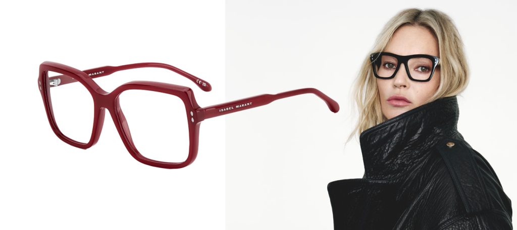 Lunettes Isabel Marant by Safilo. // En photo : Kate Moss en lunettes Isabel Marant by Safilo.