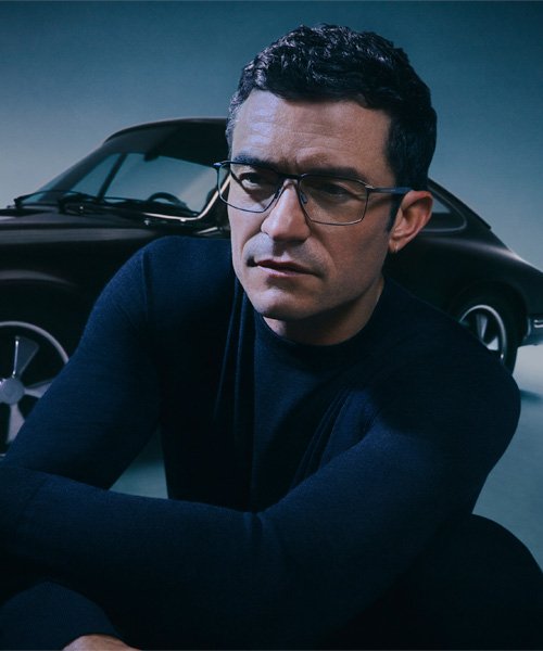 Orlando Bloom avec la collection de lunettes optiques Porsche Design by De Rigo.