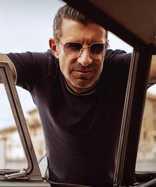 Luis Figo star du foot en lunettes lozza by De Rigo