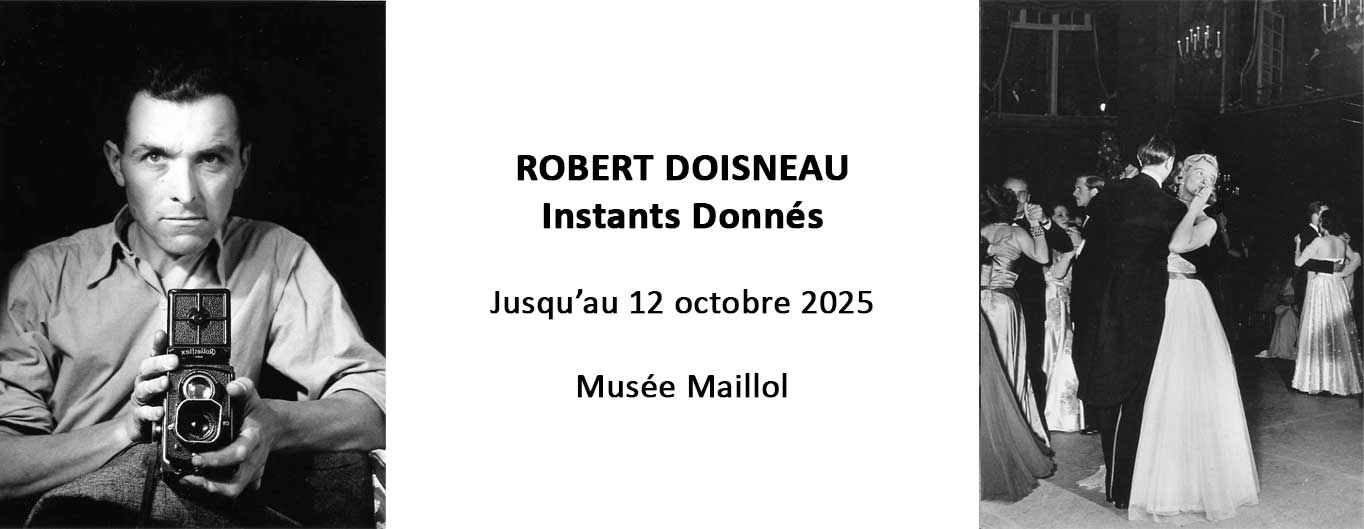 En photo : Robert Doisneau. Autoportrait au Rolleiflex 1947. // Baiser valsé, 2 juin 1950. © Atelier Robert Doisneau