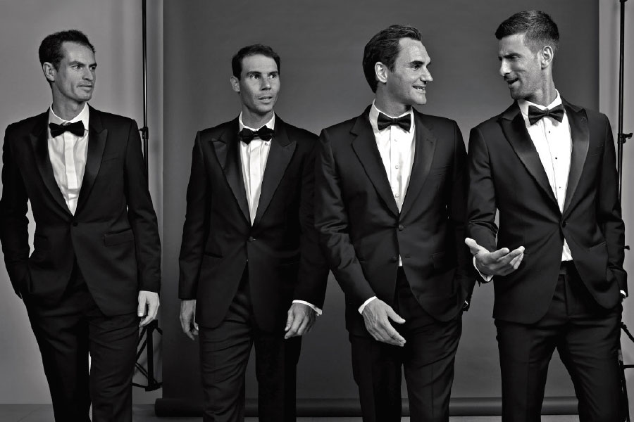 Roger Federer,Rafa, Andy Murray et Novak Djokovic