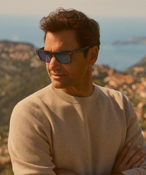 Roger Federer en lunettes Oliver Peoples