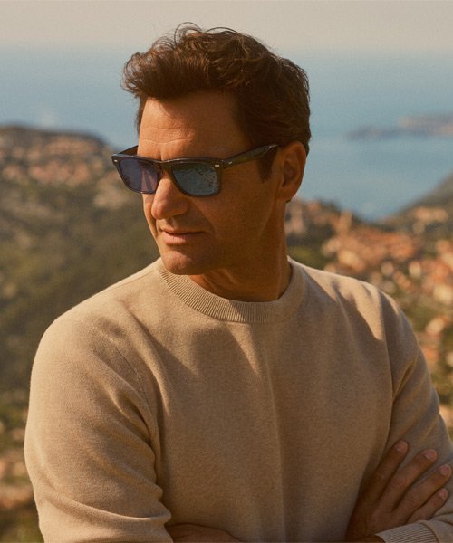 Roger Federer en lunettes Oliver Peoples