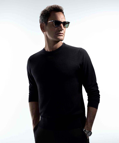 Roger Federer en lunettes solaires Oliver Peoples a by EssilorLuxottica.