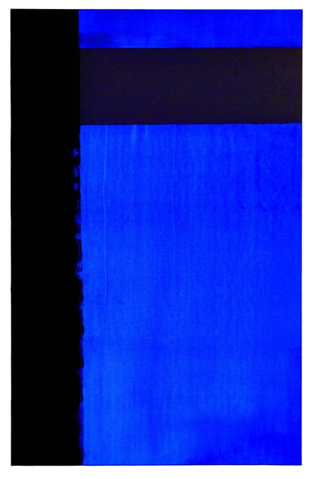 Pierre Soulages. Gouache et encre sur papier marouflé sur toile 99 x 63,4 cm