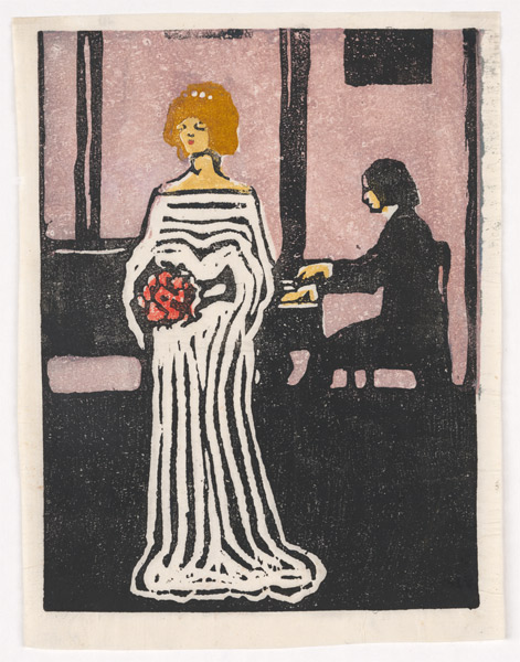 Vassily Kandinsky Sängerin (Zweiter Zustand). Chanteuse (Deuxième version) 1903.©Städtische Galerie im Lenbachhaus und Kunstbau München, Gabriele Münter Stiftung 1957.