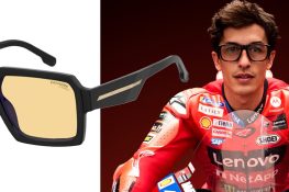 Lunettes Carrera by Safilo // Marc Márquez, pilote espagnol de MotoGP plusieurs fois champion du monde, porte les lunettes Carrera x Ducati