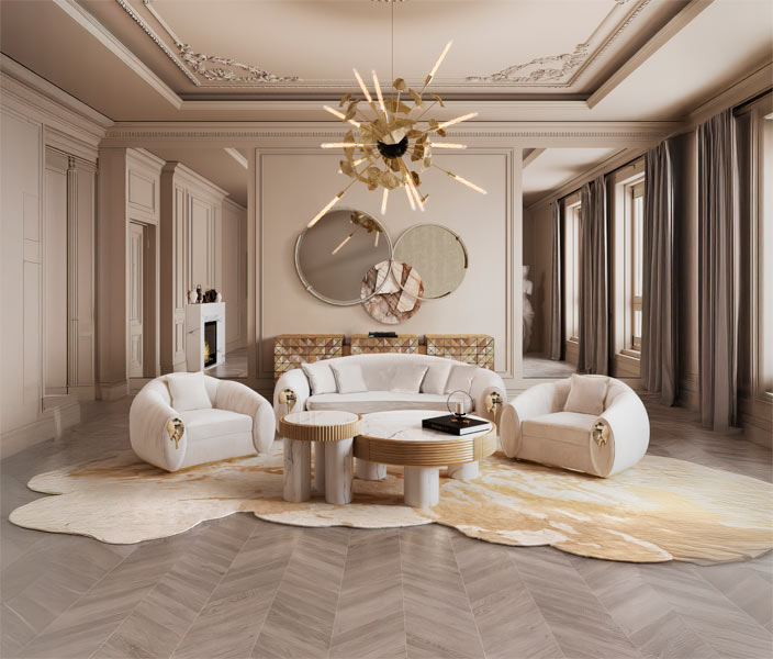 Ambiance et mobilier Boca Do Lobo (Suspension Supernova Chandelier), pour Covet House Curated Design (covethouse.eu)