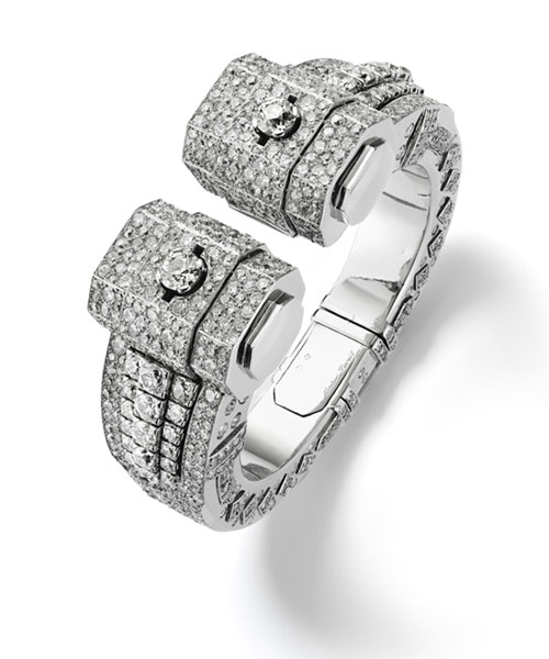 Cartier Paris. Bracelet rigide Paris, commande de 1934. Platine, diamants. ©Collection Cartier.