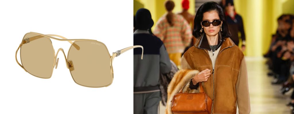 La collection de lunettes solaires Miu Miu by EssilorLuxottica.