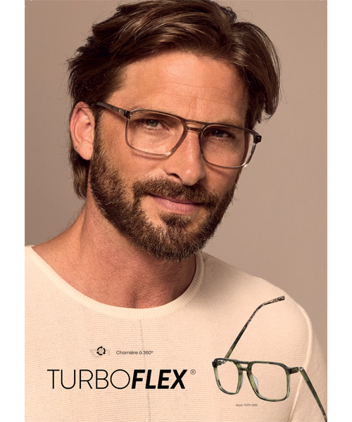 En photo ci-dessus, la collection optiques Turboflex by Aspex.