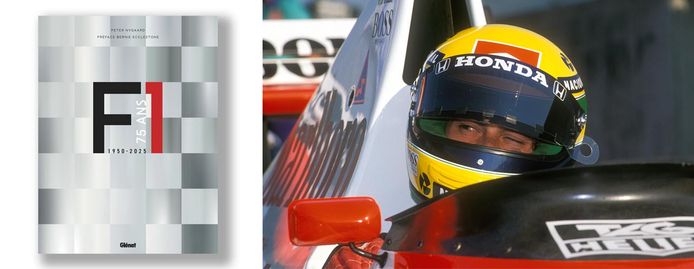 Le livre FORMULE 1 75 ANS de Peter Nygaard et Ayrton Senna a remporté trois titres mondiaux avec l’écurie McLaren