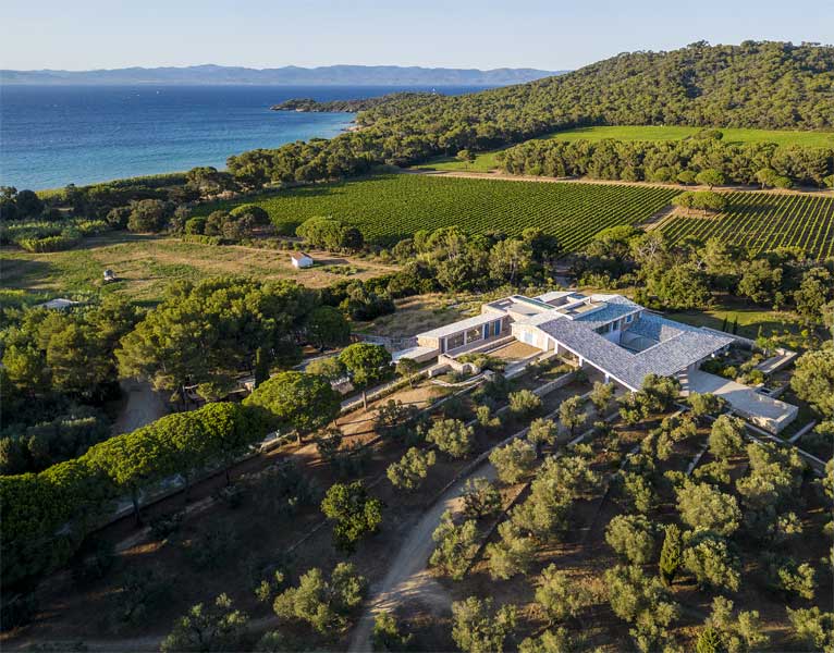 Vue aérienne de la Villa Carmignac