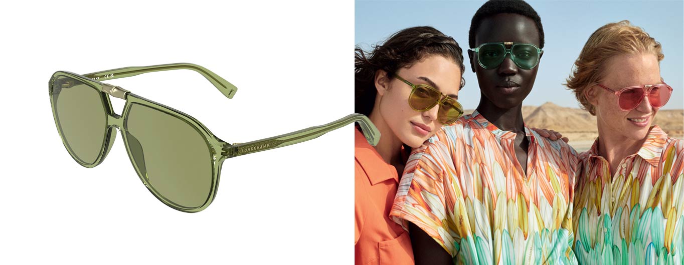 La collection de lunettes solaires Longchamp by Marchon.