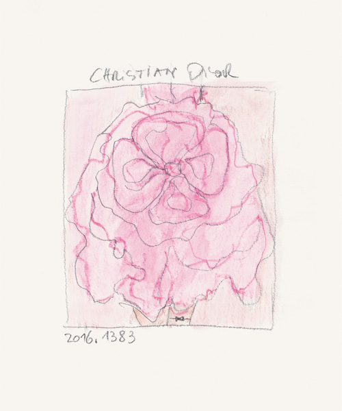 Dessin préparatoire pour Opéra Bouffe 1956, série Dior Héritage, 2025. UBS House of Craft en collaboration avec CR Studio et Dior © DR