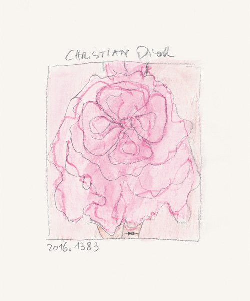 Dessin préparatoire pour Opéra Bouffe 1956, série Dior Héritage, 2025. UBS House of Craft en collaboration avec CR Studio et Dior © DR