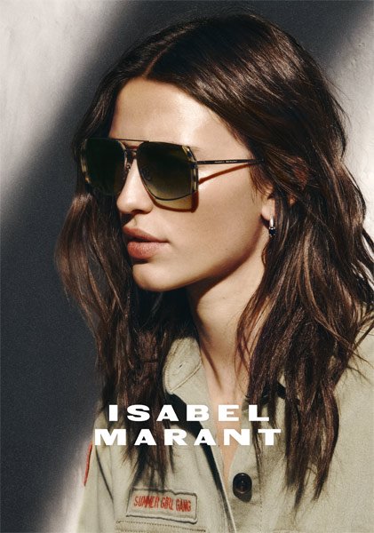 En photo ci-dessus, la collection de lunettes solaires Isabel Marant by Safilo.