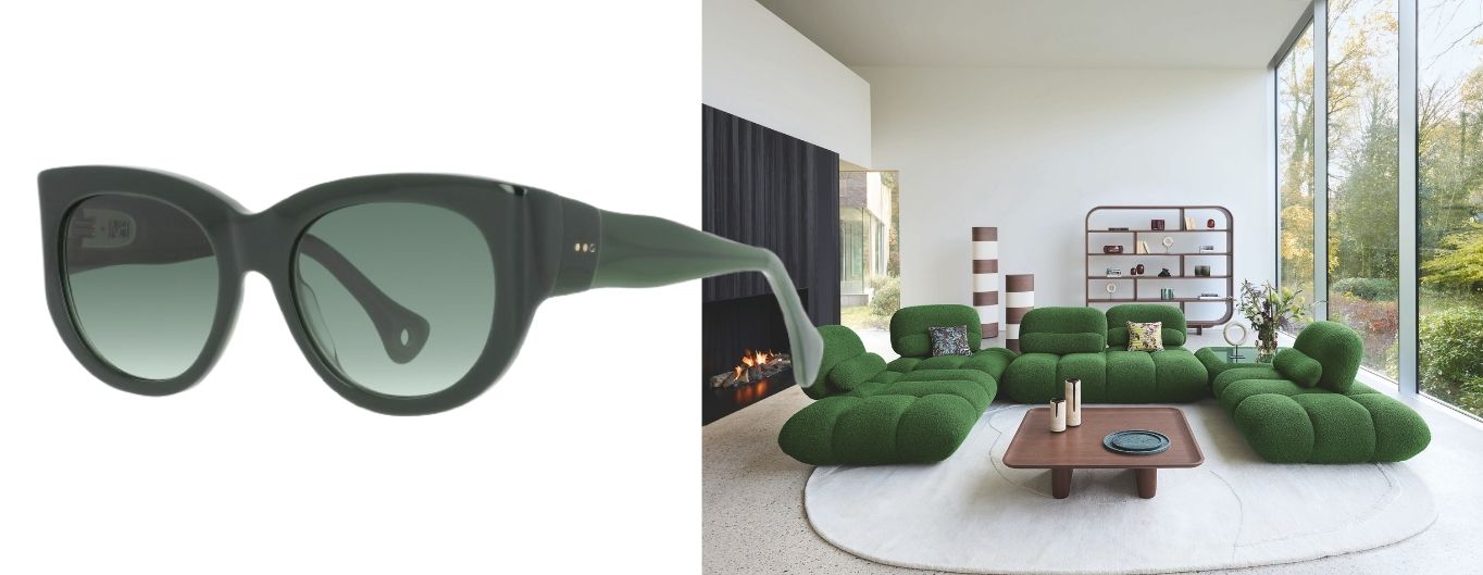 Lunettes Nathalie Blanc by Seaport ODLM // En photo : Ambiance Roche Bobois