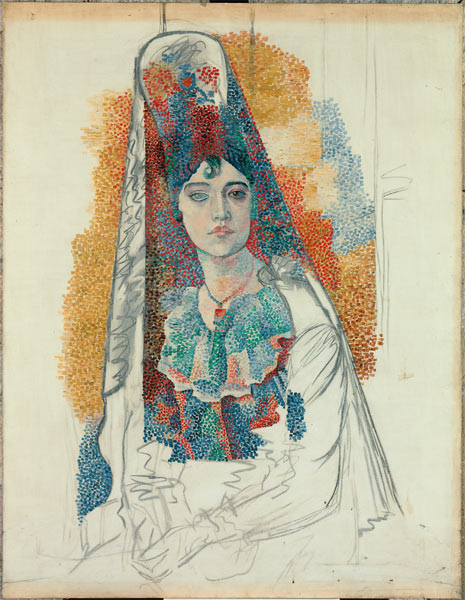 Pablo Picasso, Femme avec mantille [Fatma], juin 1917.